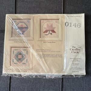 Flower Basket 0146 Pastel Vintage Needlepoint Kit by The Creative Circle - 1989